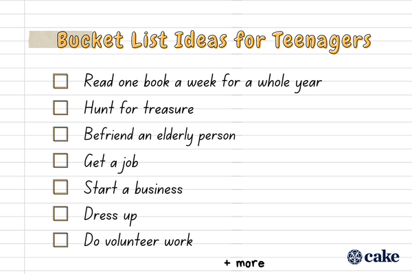 Bucket list ideas for teenages